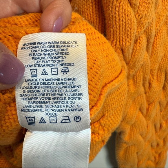 Land's End Drifter Sweater Yellow Size Medium 10-12 - Picture 11 of 11